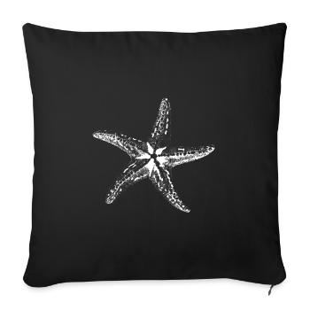 Starfish Sketch Silhouette - Sofa pillowcase 17,3'' x 17,3'' (45 x 45 cm) - black - Front