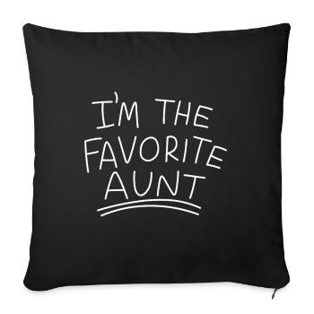 Favorite aunt - Sofa pillowcase 17,3'' x 17,3'' (45 x 45 cm) - black - Front