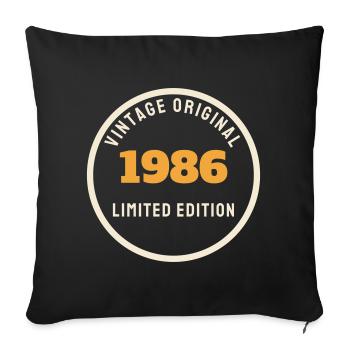 Vintage 1986 Édition Originale Limitée 40e anniversaire - Housse de coussin décorative 45 x 45 cm - noir - Devant