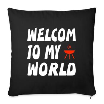 Grill - Sofa pillowcase 17,3'' x 17,3'' (45 x 45 cm) - black - Front