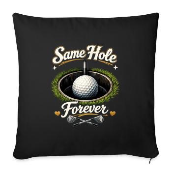 Golf de la chemise de la fête de garçon - Même trou pour toujours Bräutigam - Housse de coussin décorative 45 x 45 cm - noir - Devant