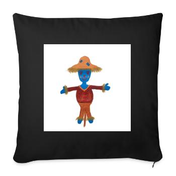 Motif de l’Enfant Épouvantail Susi - Housse de coussin décorative 45 x 45 cm - noir - Devant
