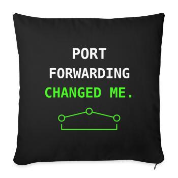 Redirection de port Change Me IT Humour Nerd Gift++ - Housse de coussin décorative 45 x 45 cm - noir - Devant