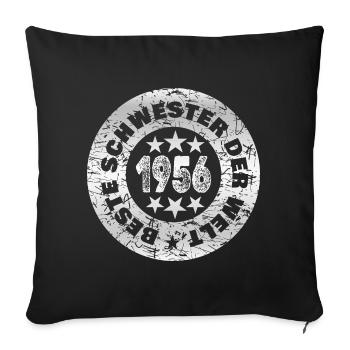 Sister 1956 - Housse de coussin décorative 45 x 45 cm - noir - Devant