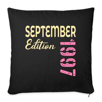 Septembre 1997 - 29e anniversaire - Housse de coussin décorative 45 x 45 cm - noir - Devant