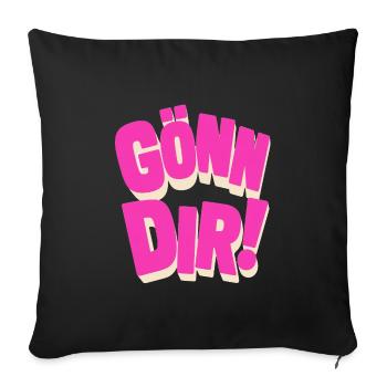 Fais-toi plaisir ! - Housse de coussin décorative 45 x 45 cm - noir - Devant