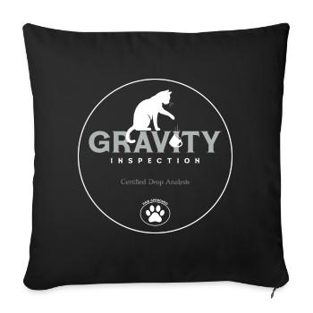 Logo d’inspection gravitationnelle - Housse de coussin décorative 45 x 45 cm - noir - Devant