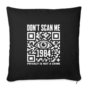 Revue de la surveillance QR Oculaire 1984 - Housse de coussin décorative 45 x 45 cm - noir - Devant