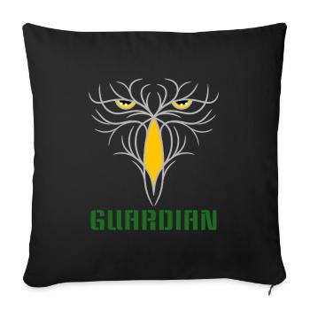 GUARDIAN - Taktisches Raubvogel-Design - Sofakissenbezug 45 x 45 cm - Schwarz - Vorne