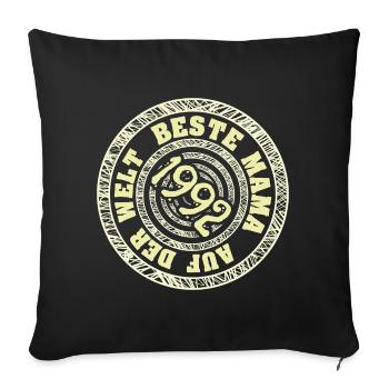 1992 - Housse de coussin décorative 45 x 45 cm - noir - Devant