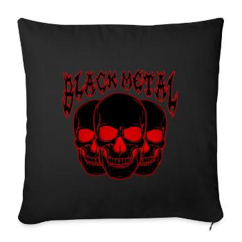 Triple skull Gothic - Sofa pillowcase 17,3'' x 17,3'' (45 x 45 cm) - black - Front