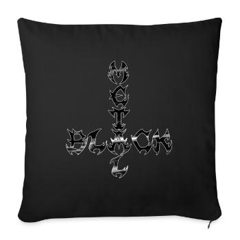 Chrome Iron Cross Gothic Black Metal - Sofakissenbezug 45 x 45 cm - Schwarz - Vorne