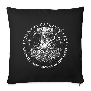 Thor's Hammer - Sofakissenbezug 45 x 45 cm - Schwarz - Vorne