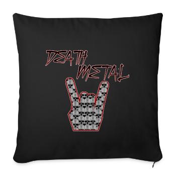 Death Metal Skull Hand Pommesgabel  - Sofakissenbezug 45 x 45 cm - Schwarz - Vorne