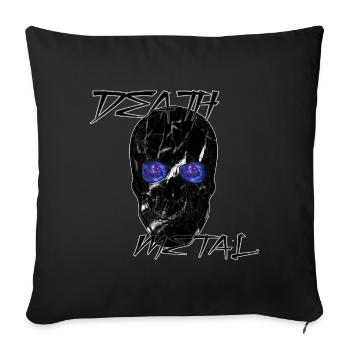 Galaxie Death Metal Totenkopf  - Sofakissenbezug 45 x 45 cm - Schwarz - Vorne