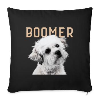 Boomer Dog Vintage - Sofakissenbezug 45 x 45 cm - Schwarz - Vorne