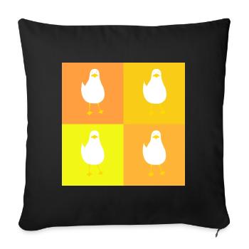 MineMineMineMine - yellow - Sofa pillowcase 17,3'' x 17,3'' (45 x 45 cm) - black - Front