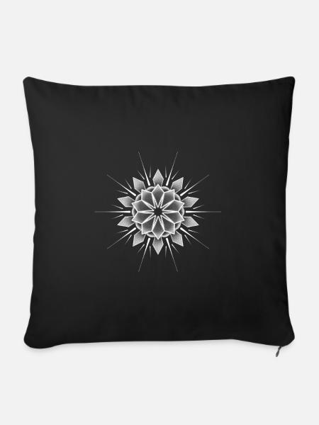 Celestial Bloom - Sofakissenbezug 45 x 45 cm - Schwarz
