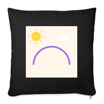Lila Schleife in wenig Sonne - Sofakissenbezug 45 x 45 cm - Schwarz - Vorne