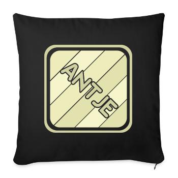 Gift for Antje - Sofa pillowcase 17,3'' x 17,3'' (45 x 45 cm) - black - Front