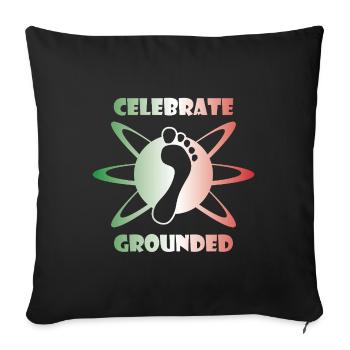 Barfuß GroundedOne_1_italy - Sofakissenbezug 45 x 45 cm - Schwarz - Vorne
