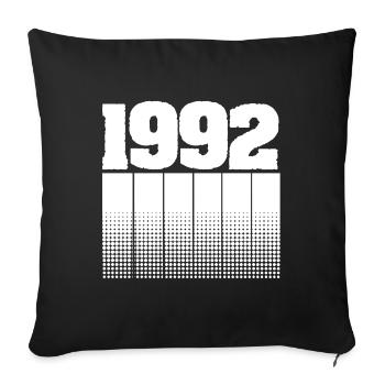1992 - Sofa pillowcase 17,3'' x 17,3'' (45 x 45 cm) - black - Front