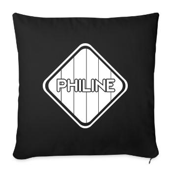Before as a gift - Sofa pillowcase 17,3'' x 17,3'' (45 x 45 cm) - black - Front