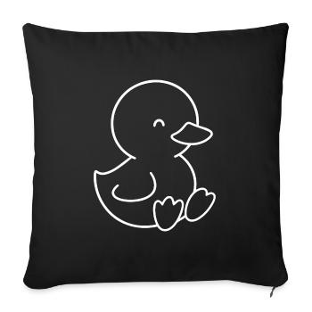 Un petit petit petit bébé et les enfants - Housse de coussin décorative 45 x 45 cm - noir - Devant