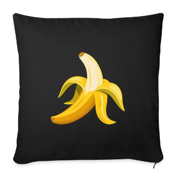 Banana Peeled - Sofa pillowcase 17,3'' x 17,3'' (45 x 45 cm) - black - Front