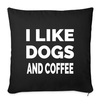 canine - Housse de coussin décorative 45 x 45 cm - noir - Devant