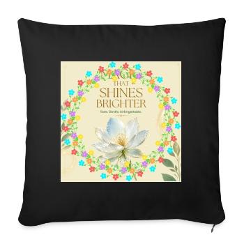 Blossom Ring Brilliance of Light - Sofa pillowcase 17,3'' x 17,3'' (45 x 45 cm) - black - Front
