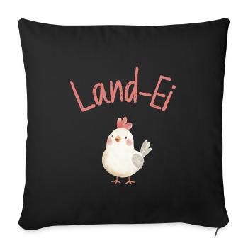 Country Bumpkin Chicken Country Life Village Kid - Sofa pillowcase 17,3'' x 17,3'' (45 x 45 cm) - black - Front