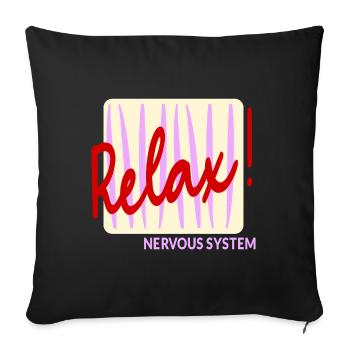 Nervous System Relax - Sofa pillowcase 17,3'' x 17,3'' (45 x 45 cm) - black - Front