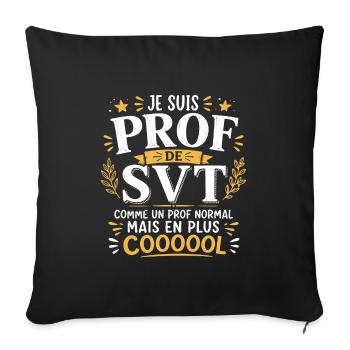 Prof de SVT super cool  - Housse de coussin décorative 45 x 45 cm - noir - Devant
