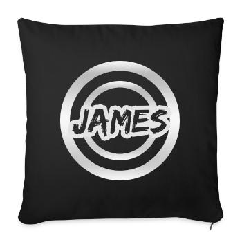 James - Sofa pillowcase 17,3'' x 17,3'' (45 x 45 cm) - black - Front
