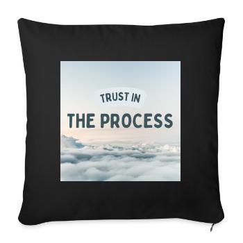 Trust In The Process Inspirational Quote Design - Sofa pillowcase 17,3'' x 17,3'' (45 x 45 cm) - black - Front
