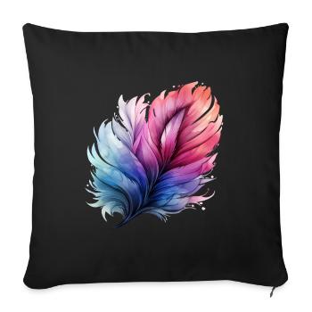 Prismatic Feather Gradient - Sofa pillowcase 17,3'' x 17,3'' (45 x 45 cm) - black - Front