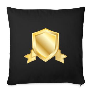Golden Shield Crest Blank Emblem Luxury Heraldic B - Sofa pillowcase 17,3'' x 17,3'' (45 x 45 cm) - black - Front