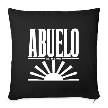 Abuelo – El Mejor – Spanisches Opa Design Art - Sofakissenbezug 45 x 45 cm - Schwarz - Vorne