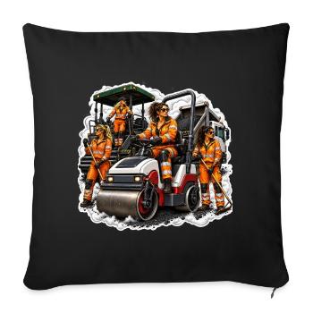 Blacktop cowgirls - Sofa pillowcase 17,3'' x 17,3'' (45 x 45 cm) - black - Front