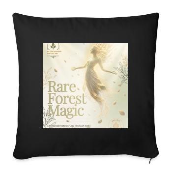 Magie Rare de la Forêt - Housse de coussin décorative 45 x 45 cm - noir - Devant