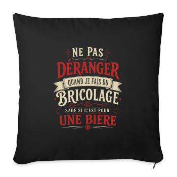 Do Not Disturb DIY Beer Humor Gift - Sofa pillowcase 17,3'' x 17,3'' (45 x 45 cm) - black - Front