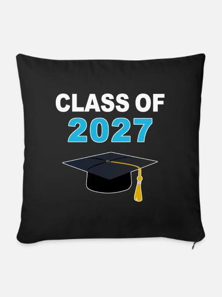 Abschlussdesign des Abschlussjahrgangs 2027 - Sofakissenbezug 45 x 45 cm - Schwarz