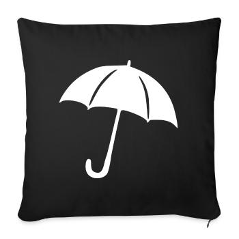 Regenschirm Regen Meteorologe Geschenk  - Sofakissenbezug 45 x 45 cm - Schwarz - Vorne