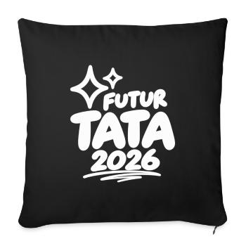 Zukünftige Tante 2026 - Sofakissenbezug 45 x 45 cm - Schwarz - Vorne