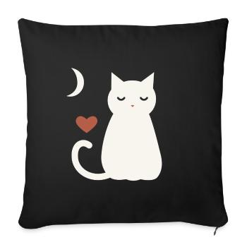 Halloween Katze Damen - Sofakissenbezug 45 x 45 cm - Schwarz - Vorne