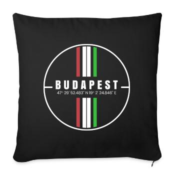Budapest Souvenir - Sofakissenbezug 45 x 45 cm - Schwarz - Vorne