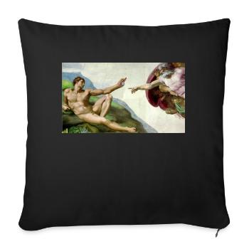 Modern Michelangelo - Sofakissenbezug 45 x 45 cm - Schwarz - Vorne