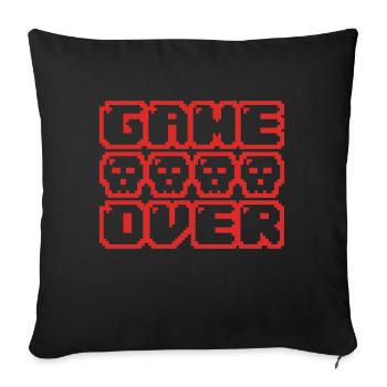game over - Housse de coussin décorative 45 x 45 cm - noir - Devant