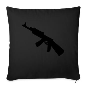 Waffe - Uzi - Sofakissenbezug 45 x 45 cm - Schwarz - Vorne